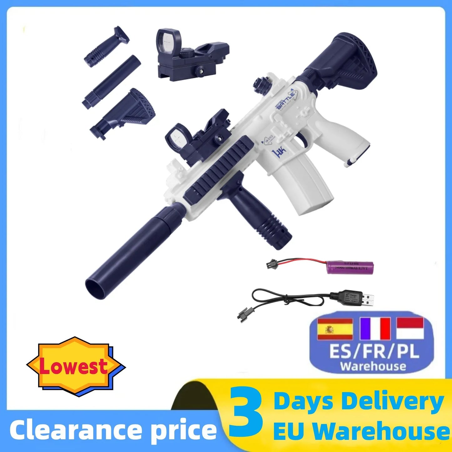 M416 Fully Automatic Electric Water Gun For Kids